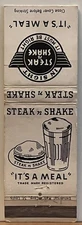 Steak n Shake Champaign IL Illinois Vintage Matchbook Cover
