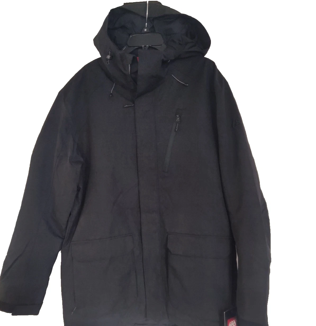 686 Men's Etex snowboard Jacket  size large color black wash out. image 3