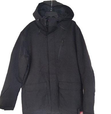 686 Men's Etex snowboard Jacket  size large color black wash out.