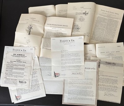 1943 Lot of Patent Letters and Paperwork