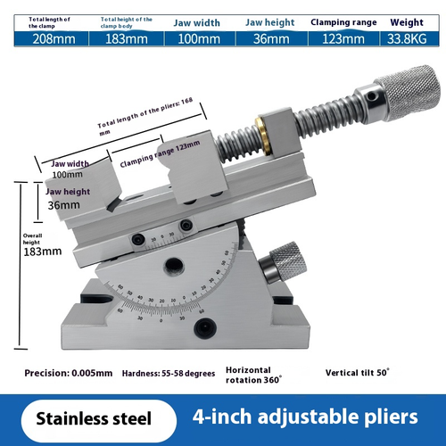 Grinder Precision Vise Screw 3-inch Sine Bevel Adjustable Angle Vise - 第 15/15 張圖片