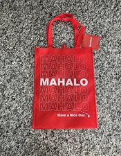 Target Mahalo Hawaii Exclusive Shopping Bag Tote Red Reusable Aloha New