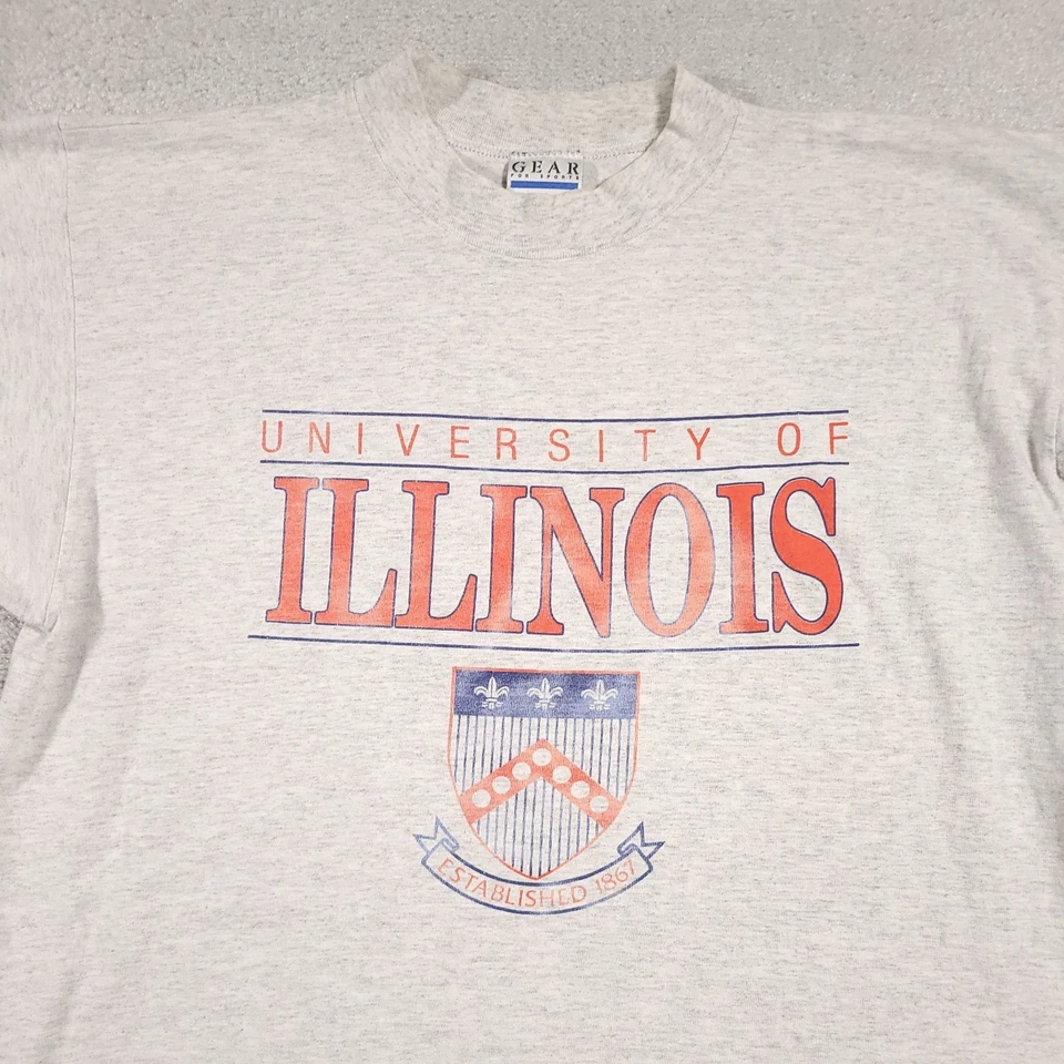 Camiseta De Colección Universidad De Illinois Manga Larga Para Hombres XL Equipo De Gran Tamaño Para Deportes Foto 3 de 4