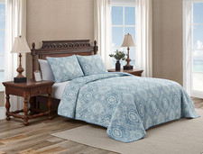 Tommy Bahama - Queen Quilt Set, Reversible Cotton Bedding with Matching Shams, S