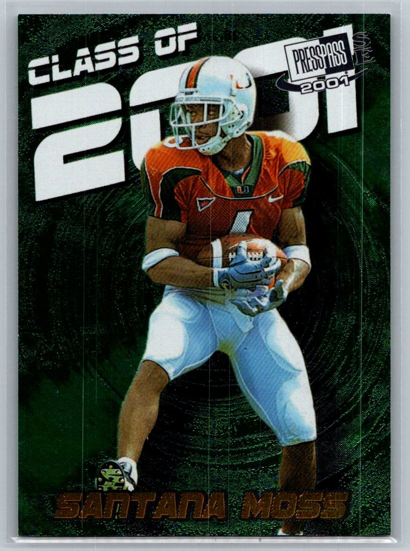 Santana Moss Press Pass Se Class of 2001 #CL5 Base