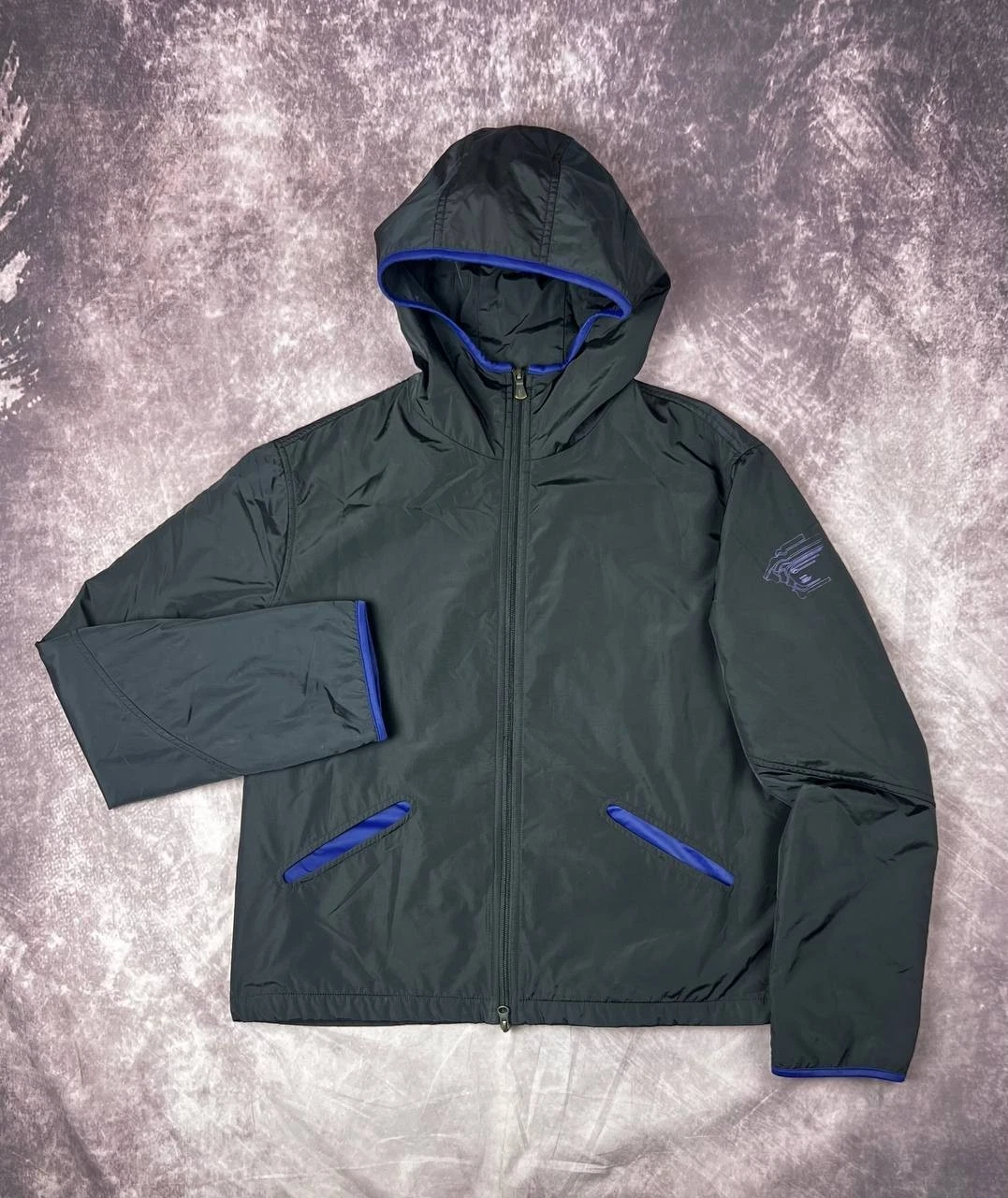 Giacca uomo VERSACE Sport vintage anni 90 logo nylon zip taglia 46 S M