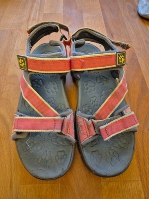 Jack Wolfskin Sandalen Grau/Rosa/Pink, Klettverschlüsse, Gr. 37