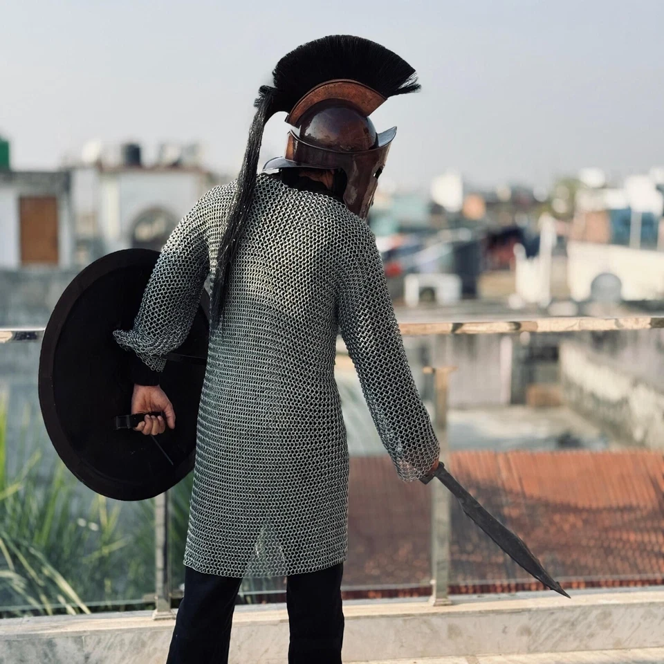 Disfraz de Halloween Spartan King Leonidas 300 Película Caballero Espartano Casco Juegos con disfraces Foto 3 de 4