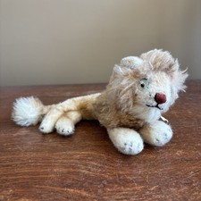 Leo Lion 11  Mohair Stuffed Animal Reclining Laying Down