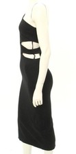 ALICE & OLIVIA Black Cutout One Shoulder Sheath cocktail evening Dress 4 NWT