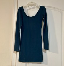 Forever 21 Bodycon Dress Size XS Teal Long Sleeve