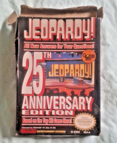 Jeopardy  25th Anniversary  1990 NES With Box Cleaned And Tested