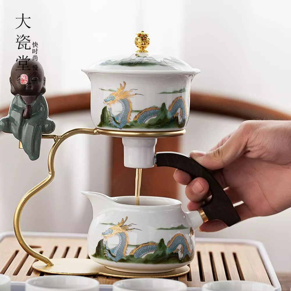 Porcelain Teapot, Auto Tea Steeper