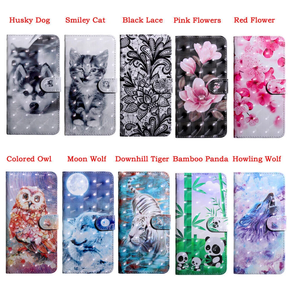 3D Painted Leather Wallet Phone Case For Nokia G20 G50 G11 G21 5.3 3.4 5.4 7.2 - Image 2 of 4