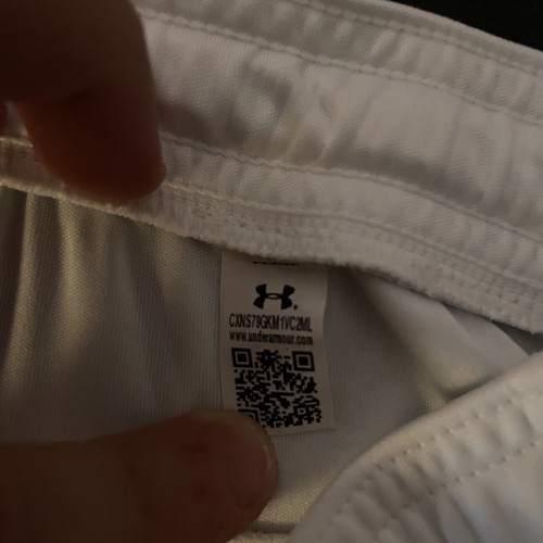 Under Armour Young Mens Shorts White Elastic Waist YXL Loose - Picture 6 of 7