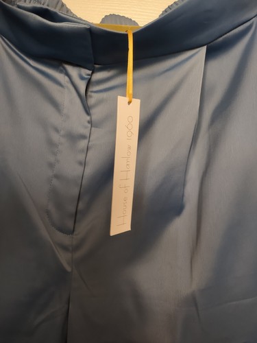 Suit By House of Harlow 1960 giacca di raso con cintura e pantaloni gamba larga XL Insaam 31 - Foto 6 di 7