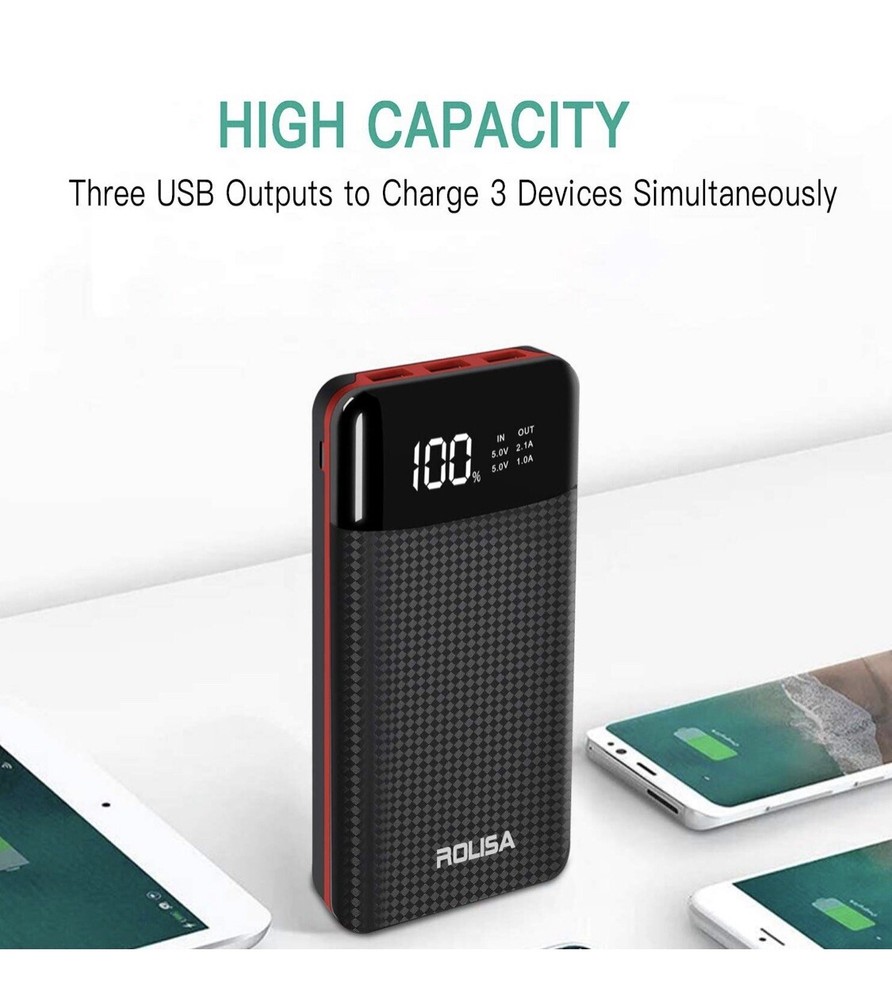 24000mAh Power Bank Portable Charger with Smart LED High Capacity Fast Charging  
