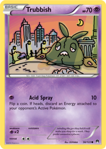1x Trubbish 56/122  XY BREAKpoint Pokemon TCG Card NM
