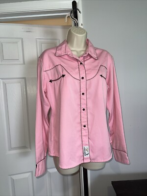 Panhandle Slim Large Western Black Snap Long Sleeve Shirt Rodeo