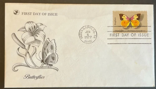 BUTTERFLIES #1712 JUN 6 1977 INDIANAPOLIS IN FIRST DAY COVER BX 3-2
