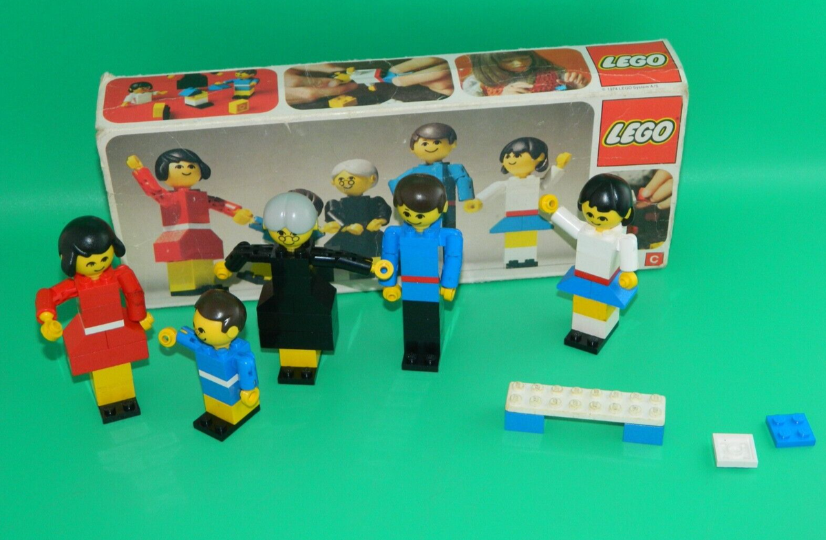 Vintage Lego 200 C Family Set 1974 Complete Box Instructions