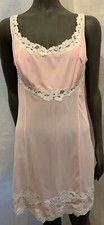 Vintage Lace round-Neck Cami Slip Night Gown Lingerie large