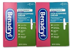 Benadryl Cream EXTRA Strength ANTI-ITCH CREAM 1oz ( 2 Pack ) --