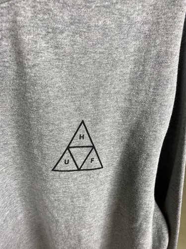 Sweat-shirt HUF Essentials TT Crew tailles M, L, XL, XXL - Noir/Gris - NEUF - Photo 3/15