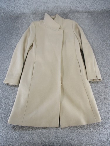 Reiss Over Coat Womens 6 Khaki Wool *