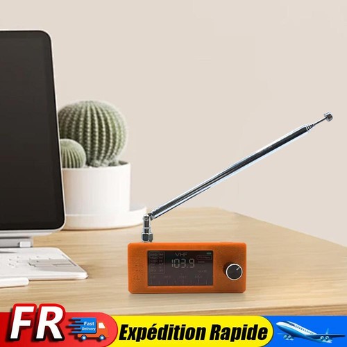 SI4732 0.5-108mhz Mini Radio HF SW MW VHF Radio Receiver(Orange Whip Antenna)