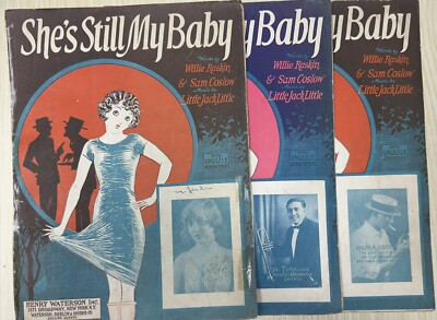 D 1924 3-pack Sheet Music SHE S STILL MY BABY (3 Different Performer Pix)