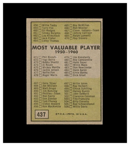 1961 Topps Baseball: Choose Your Card (#332 to #517) FREE SHIPPING! - Picture 126 of 274