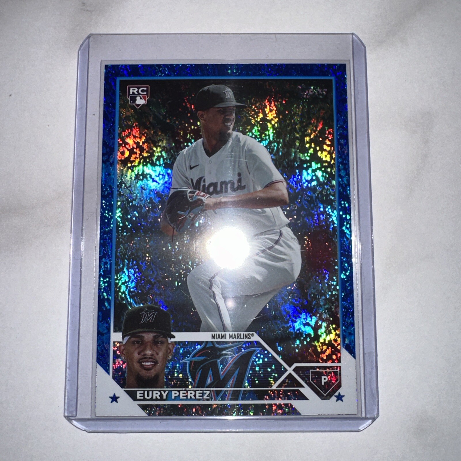Eury Perez RC 2023 Topps Update US139 Blue Ice Foil Parallel /999