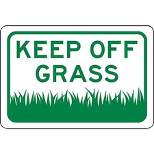 Keep Off Grass Aluminum Metal Sign 12" x 8" - Will Not Rust