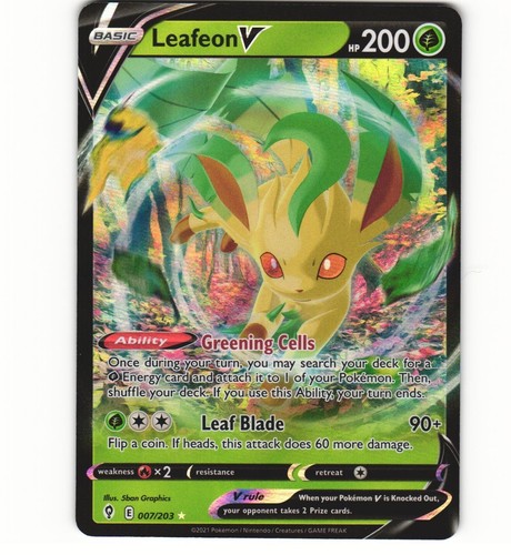 PSA 10 Leafeon Vmax Full Art #204 2021 Pokemon Evolving Skies