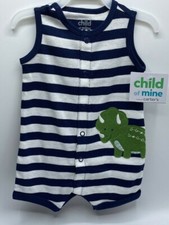 Boys Size 12M Adorable 1-Piece Romper Summer Outfit Dinosaurs New