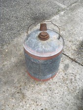 VINTAGE 5 GALLON GALVANIZED METAL GAS CAN