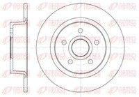 Remsa 2X Bremsscheibe Hinten Ø278 Mm Voll FüR Ford Transit Connect V408 Kasten