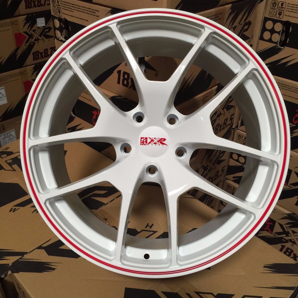 XXR 518 19 x8.5 +43 Wheels Rims White Concave 5x120 09-20 Acura