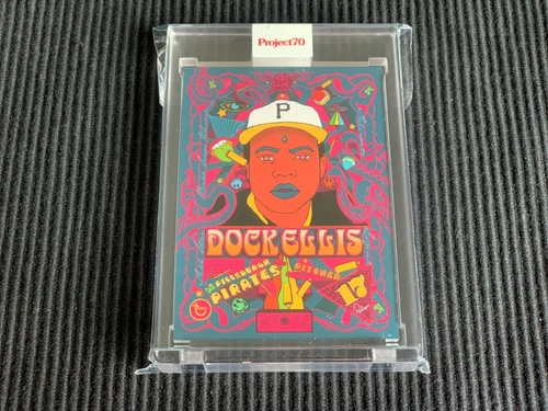 2021 TOPPS PROJECT 70 #744 DOCK ELLIS / BRITTNEY PALMER *ENCASED ART*  PIRATES