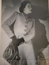 1944 womens wool kashmella suit tailored by Handmacher vintage fashion ad