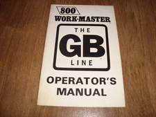 The GB Line Operators Manual 800 Work-Master Form 327