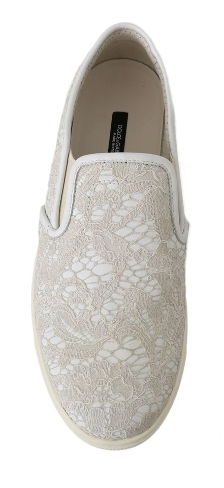 Zapatos Dolce & Gabbana Mocasines Sin Cordones Cuero Blanco EU35 / US4.5 RRP $700 Foto 4 de 4