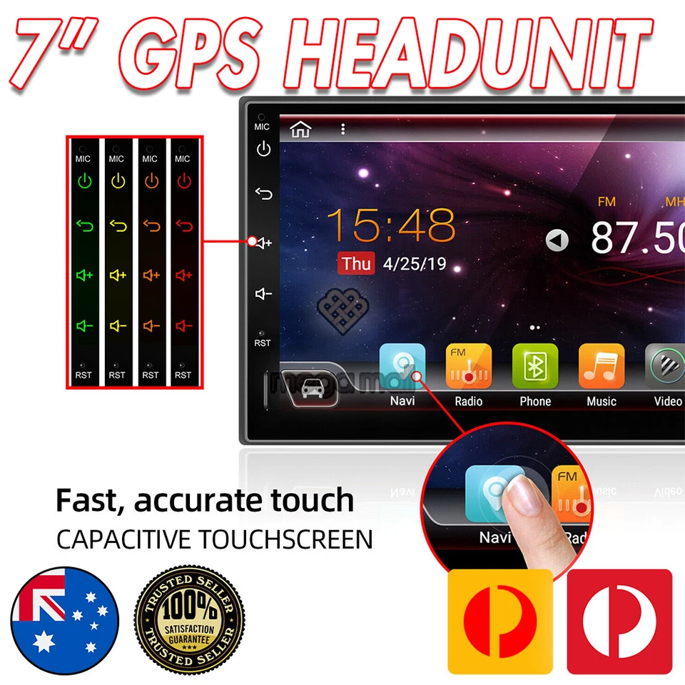 Head Unit 7 Inch 2 Din Car Stereo, Newest Android 9.1 GPS Head Unit - Image 2 of 4