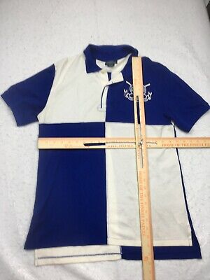 Ralph Lauren Rugby POLO Boys Blue White Classic Fit Mesh Ralph Lauren Rugby POLO Boys Blue White Classic Fit Mesh