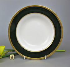 Coalport Ventura Plate / Bowl. Rimmed. Soup Pasta. Green gold white. 8" 20cm