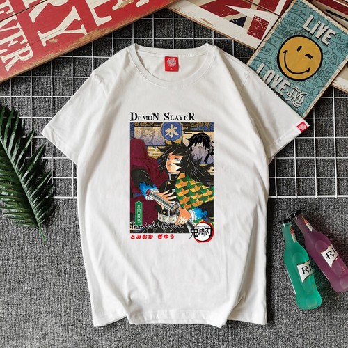 Demon Slayer Tomioka Giyuu Casual Short Sleeve T-shirt Summer Tee#T268