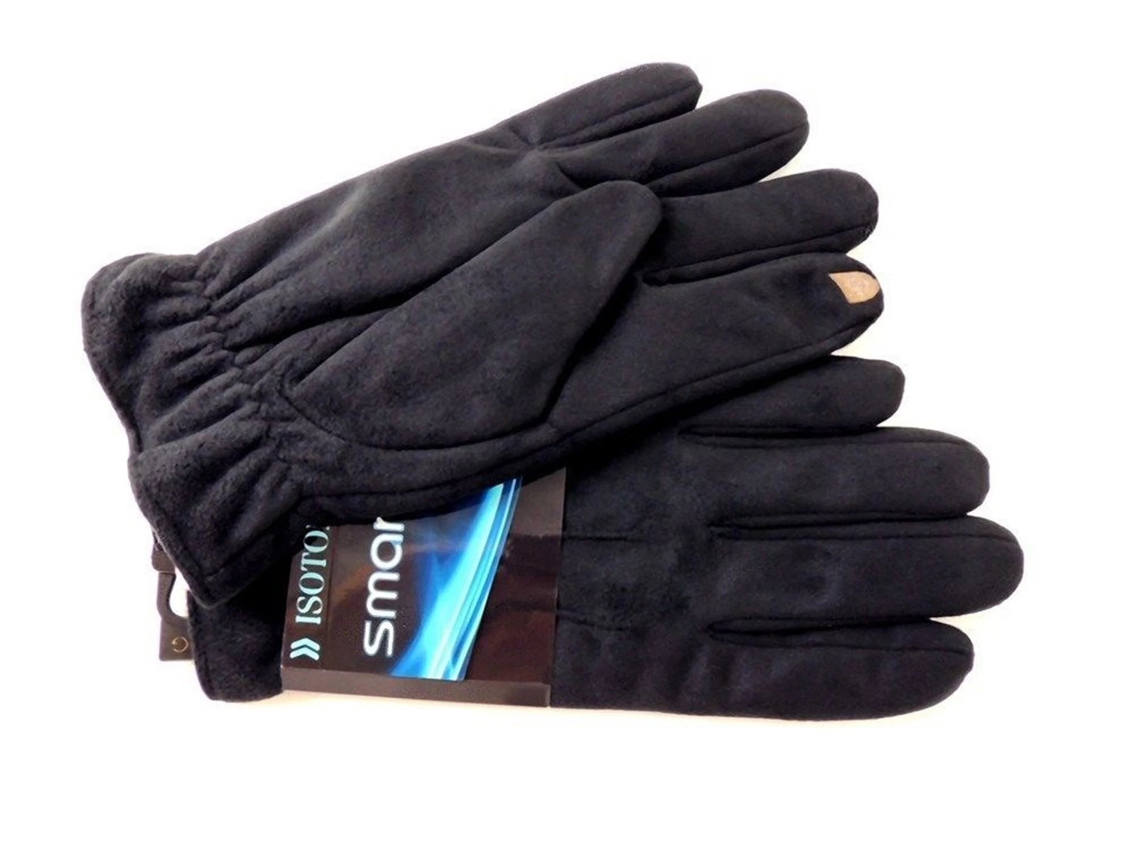 ISO By ISOTONER Men's Smart Touchscreen Compatible Gloves Black Size M