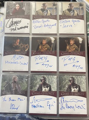 Game of Thrones Autograph Cards Selection Lannister Stark
