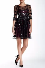  plenty by TRACY REESE Sequin & Dot Estella Mesh Dress (size 10) 